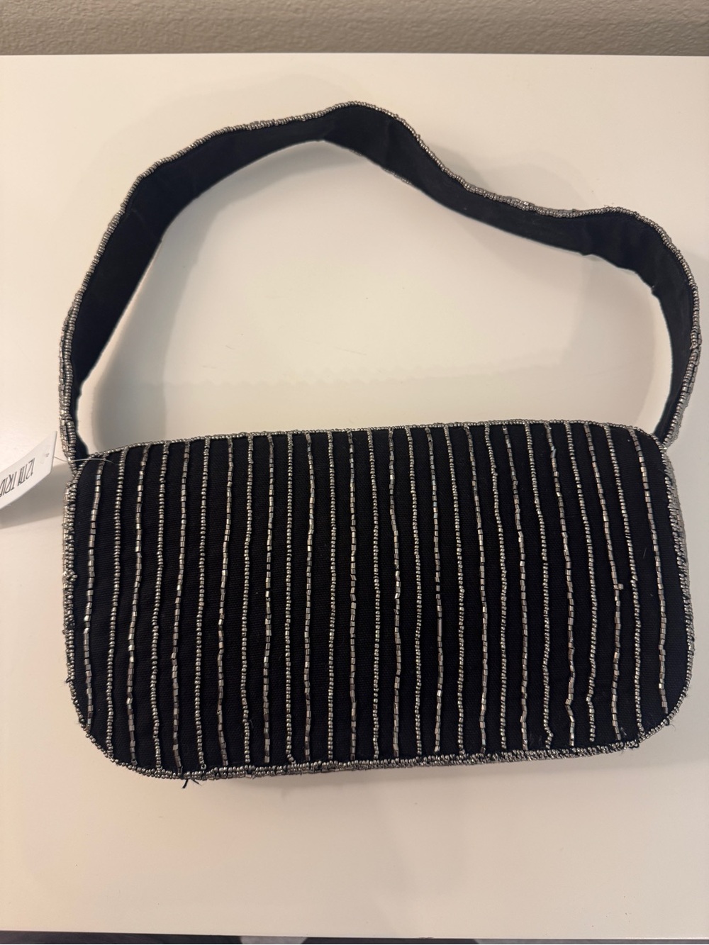12th Tribe Black, Gold and Silver Beaded Shoulder Bag NWT - Picture 4 of 8